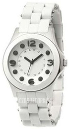 Marc by Marc Jacobs Pelly Biały/Stal Ø40 mm MBM2532