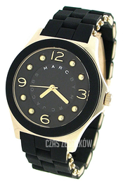 Marc by Marc Jacobs Pelly Czarny/Stal w odcieniu złota Ø37 mm MBM2540