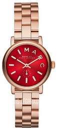 Marc by Marc Jacobs Baker Czerwony/Stal w kolorze różowego złota Ø28 mm MBM3347