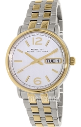 Marc by Marc Jacobs Dress Biały/Stal w odcieniu złota Ø38 mm MBM8652