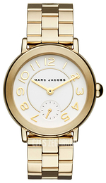 Marc by Marc Jacobs Dress Biały/Stal w odcieniu złota Ø37 mm MJ3470