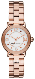 Marc by Marc Jacobs Dress Biały/Stal w kolorze różowego złota Ø28 mm MJ3474