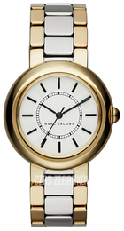 Marc by Marc Jacobs Dress Biały/Stal w odcieniu złota Ø34 mm MJ3506
