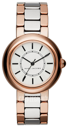 Marc by Marc Jacobs Dress Biały/Stal w kolorze różowego złota Ø34 mm MJ3507