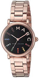 Marc by Marc Jacobs Classic Czarny/Stal w kolorze różowego złota Ø29 mm MJ3569