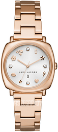 Marc by Marc Jacobs Mandy Biały/Stal w kolorze różowego złota Ø34 mm MJ3574