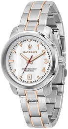 Maserati Royale Biały/Stal w kolorze różowego złota Ø38 mm R8853137504