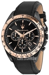Maserati Traguardo Czarny/Skóra Ø45 mm R8871612036