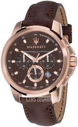 Maserati Successo Brązowy/Skóra Ø44 mm R8871621004