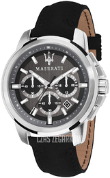 Maserati Successo Szary/Skóra Ø44 mm R8871621006