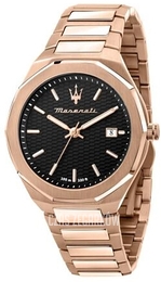 Maserati Stile Czarny/Stal w kolorze różowego złota Ø45 mm R8873642007