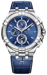 Maurice Lacroix Aikon Niebieski/Skóra Ø44 mm AI1018-SS001-430-1