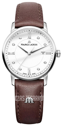 Maurice Lacroix Eliros Date Ladies Biały/Skóra Ø30 mm EL1094-SS001-150-1