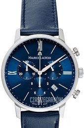 Maurice Lacroix Eliros Chronograph Niebieski/Skóra Ø40 mm EL1098-SS001-410-1