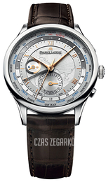 Maurice Lacroix Masterpiece Srebrny/Skóra Ø42 mm MP6008-SS001-110-2