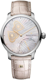 Maurice Lacroix Masterpiece Biały/Skóra Ø40 mm MP6068-SS001-160-1