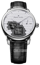 Maurice Lacroix Masterpiece Srebrny/Skóra Ø43 mm MP7158-SS001-909-1