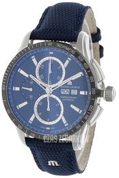 Maurice Lacroix Pontos Niebieski/Skóra Ø43 mm PT6038-SSL24-430-4