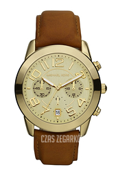 Michael Kors Mercer Żółte złoto/Skóra Ø42 mm MK2251