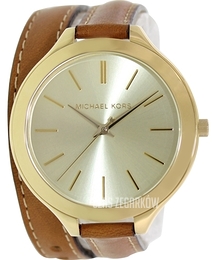 Michael Kors Runway Żółte złoto/Skóra Ø42 mm MK2256