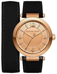 Michael Kors Różowe złoto/Skóra Ø37 mm MK2323