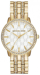 Michael Kors Wren Biały/Stal w odcieniu złota Ø35 mm MK3214