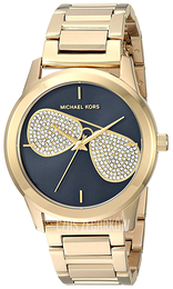 Michael Kors Hartman Czarny/Stal w odcieniu złota Ø38 mm MK3647