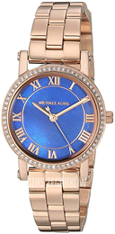 Michael Kors Norie Niebieski/Stal w kolorze różowego złota Ø28 mm MK3732