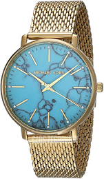 Michael Kors Niebieski/Stal w odcieniu złota Ø38 mm MK4393