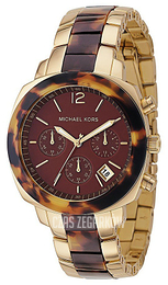 Michael Kors Wolcott Brązowy/Pozlacana Ø38 mm MK5246
