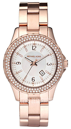 Michael Kors Madison Biały/Stal w kolorze różowego złota Ø33 mm MK5403