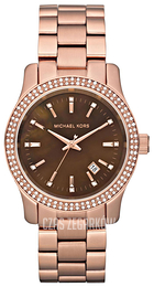Michael Kors Brązowy/Stal w kolorze różowego złota Ø39 mm MK5494