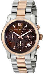 Michael Kors Runway Brązowy/Stal w kolorze różowego złota Ø39 mm MK5495