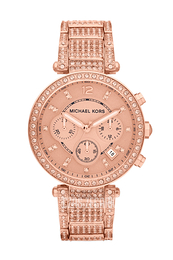 Michael Kors Parker Różowe złoto/Stal w kolorze różowego złota Ø39 mm MK5663