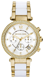 Michael Kors Parker Biały/Żywica z tworzywa sztucznego Ø39 mm MK6119