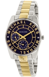 Michael Kors Ryland Niebieski/Stal w odcieniu złota Ø33 mm MK6195
