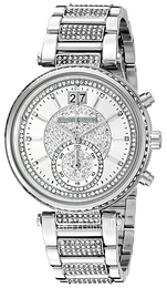 Michael Kors Sawyer Srebrny/Stal Ø39 mm MK6281