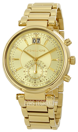 Michael Kors Sawyer Szampański/Stal w odcieniu złota Ø39 mm MK6362