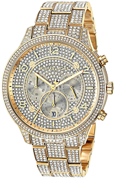 Michael Kors Runway Zestaw kryształów/Stal w odcieniu złota Ø43 mm MK6634