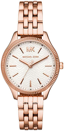 Michael Kors Biały/Stal w kolorze różowego złota Ø36 mm MK6641