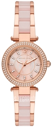 Michael Kors Parker Różowy/Stal w kolorze różowego złota Ø28 mm MK6922