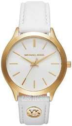 Michael Kors Slim Runway Biały/Skóra Ø38 mm MK7466
