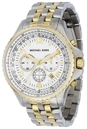 Michael Kors Biały/Stal w odcieniu złota Ø48 mm MK8135