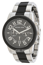 Michael Kors Mercer Czarny/Stal Ø45 mm MK8321