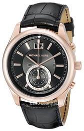 Michael Kors Aiden Czarny/Skóra Ø43 mm MK8460