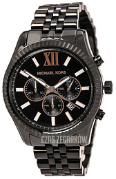 Michael Kors Lexington Czarny/Stal Ø45 mm MK8467