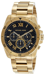 Michael Kors Brecken Czarny/Stal w odcieniu złota Ø44 mm MK8481
