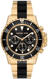 Michael Kors Everest Czarny/Pozlacana Ø45 mm MK8979