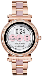 Michael Kors Sofie Ekran LCD/Stal w kolorze różowego złota Ø42 mm MKT5041