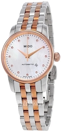 Mido Baroncelli Biały/Stal w kolorze różowego złota Ø29 mm M76.0.096.91